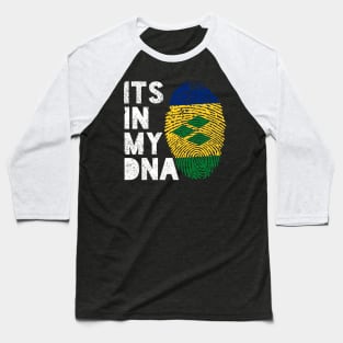 Its In My DNA Saint Vincent and the Grenadines Flag Fingerprint Baseball T-Shirt